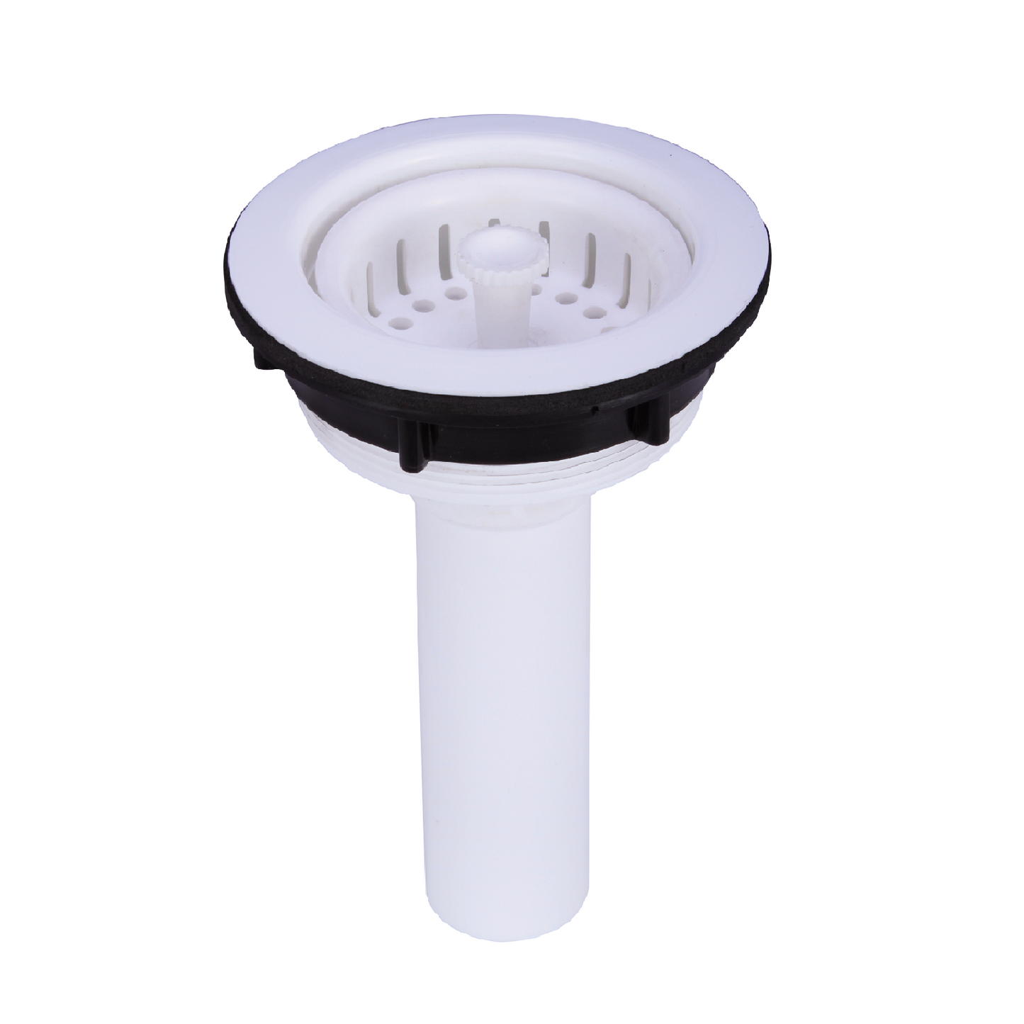 Desagüe lavaplatos 4" inox / filtro plástico